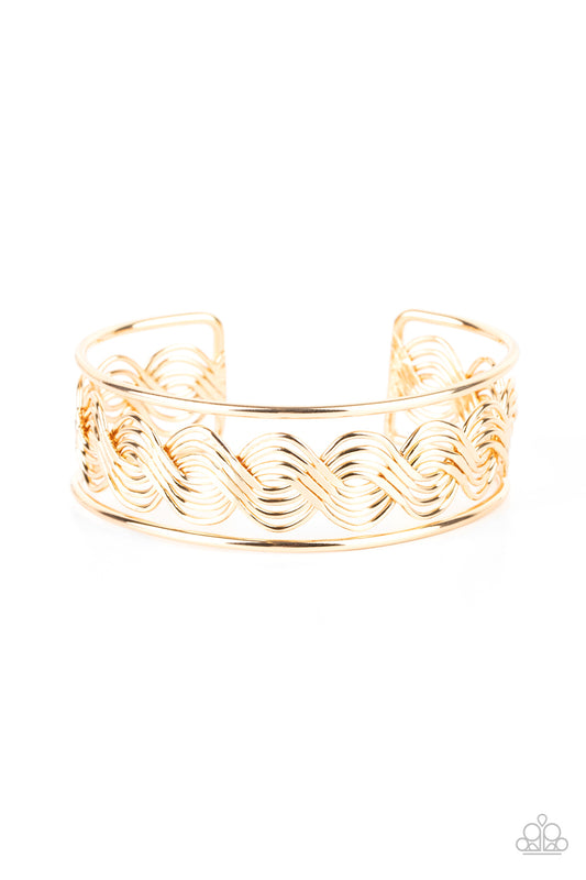 Paparazzi Accessories: WEAVE An Impression - Gold Bracelet