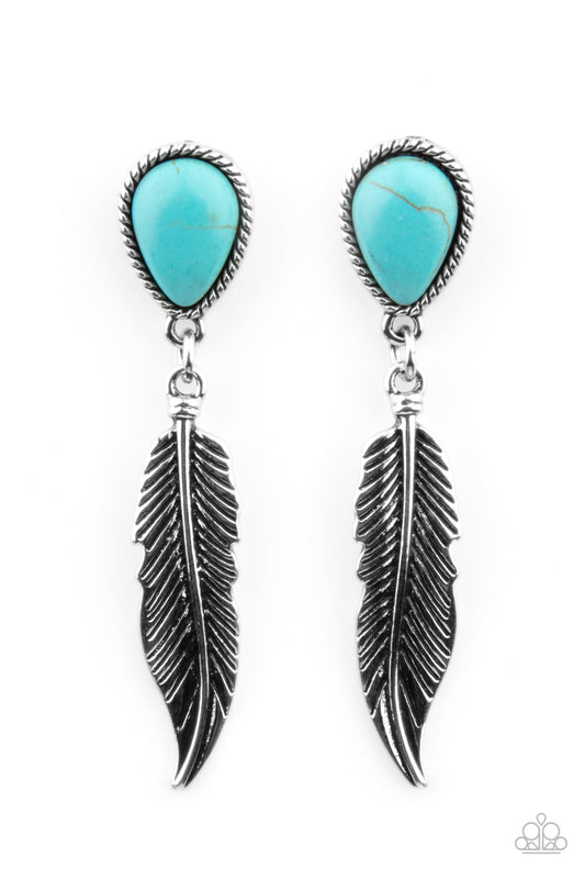 Paparazzi Accessories: Totally Tran-QUILL - Blue Earring