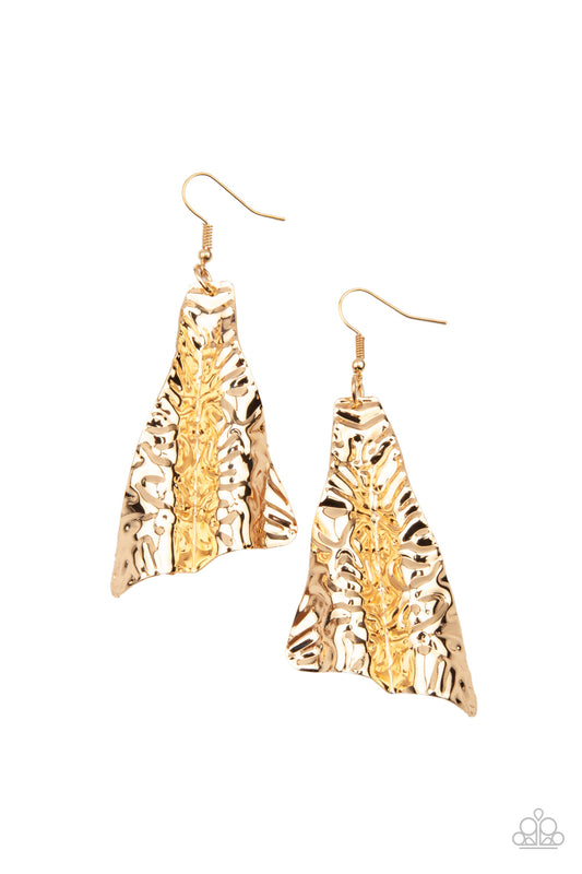 Paparazzi Accessories: How FLARE You! - Gold Earring