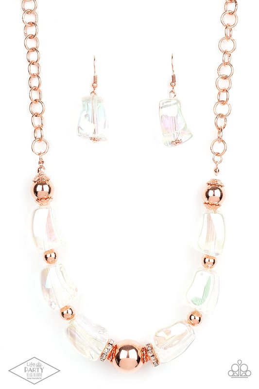 Paparazzi Accessories: Iridescently Ice Queen - Copper Necklace