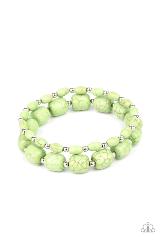 Paparazzi Accessories: Colorfully Country - Green Bracelet