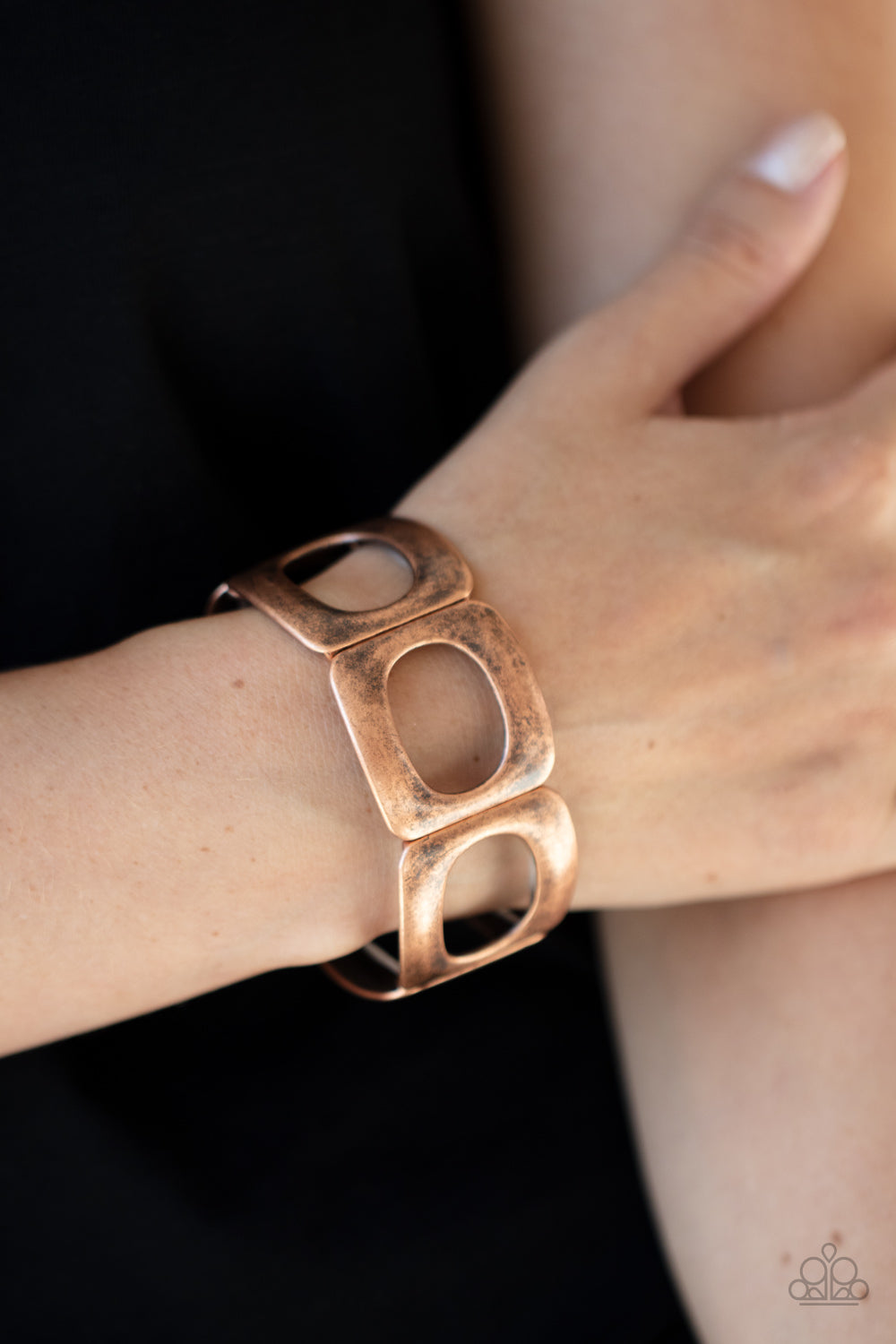 Paparazzi Accessories: In OVAL Your Head - Copper Bracelet