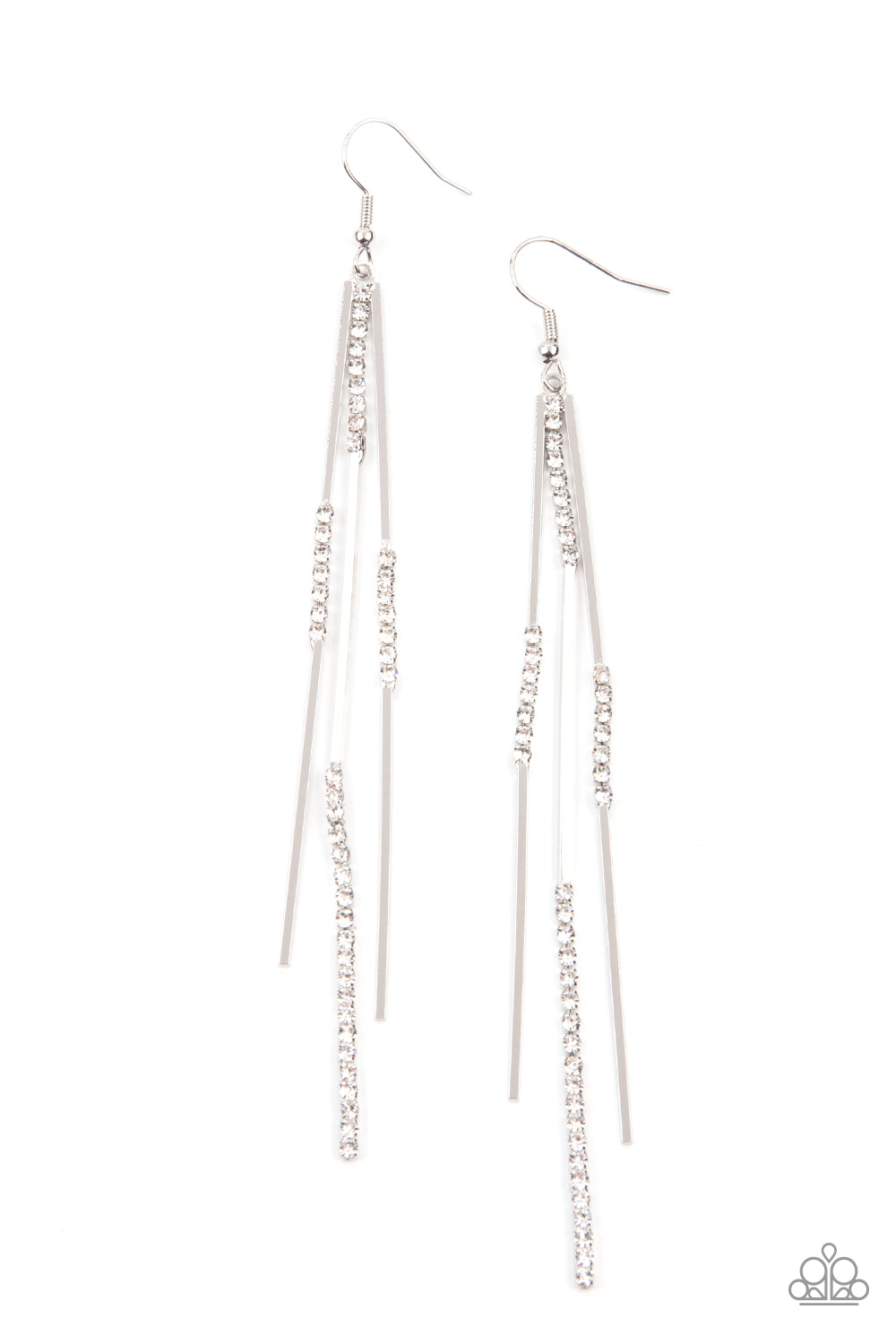 Paparazzi Accessories: Dainty Dynamism - White Earring