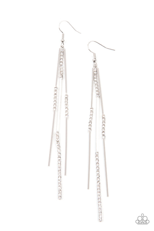 Paparazzi Accessories: Dainty Dynamism - White Earring