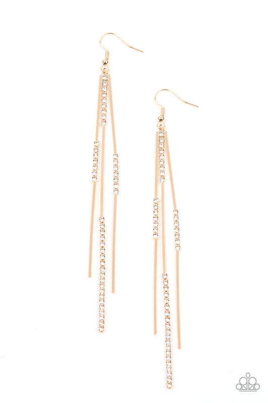 Paparazzi Accessories: Dainty Dynamism - Gold Earring