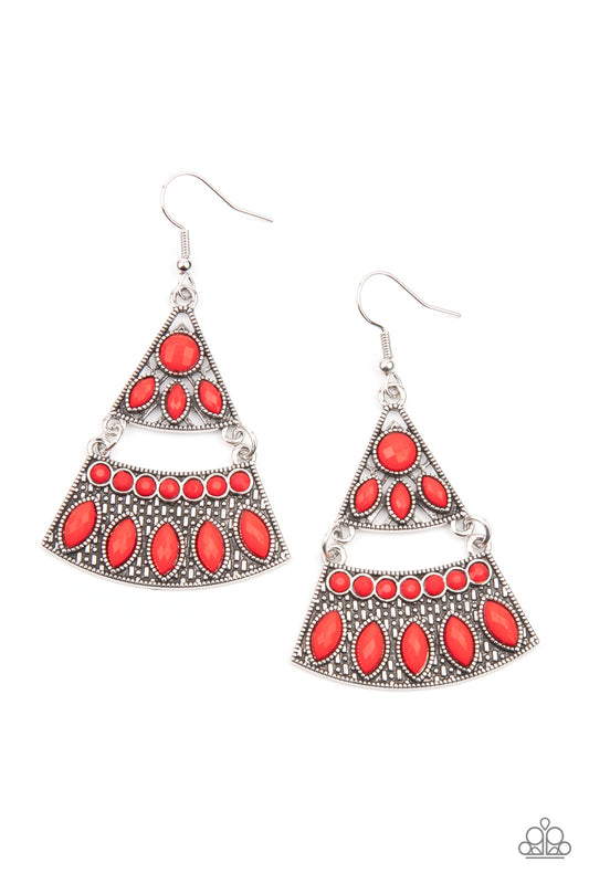 Paparazzi Accessories: Desert Fiesta - Red Earring