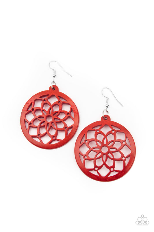 Paparazzi Accessories: Mandala Meadow - Red Earring