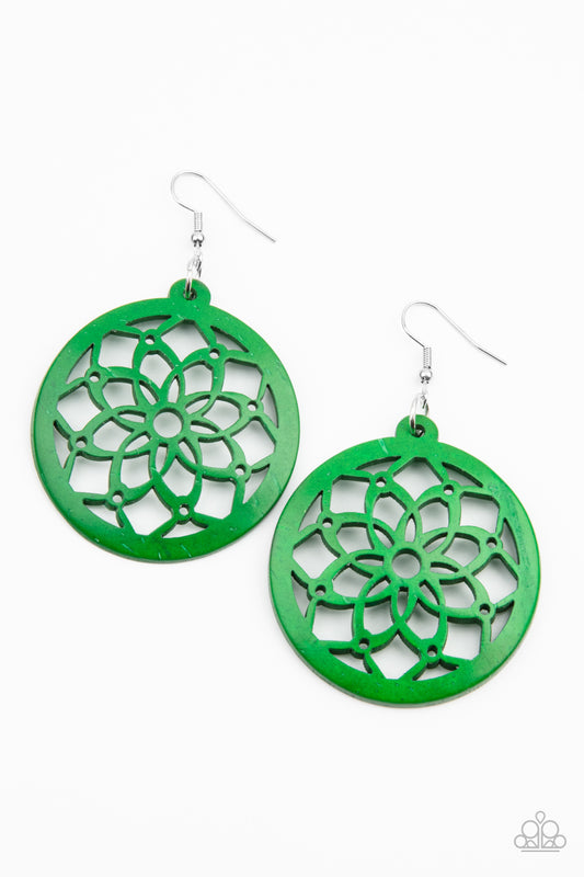 Paparazzi Accessories: Mandala Meadow - Green Earring