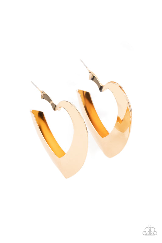 Paparazzi Accessories: Heart-Racing Radiance - Gold Earring