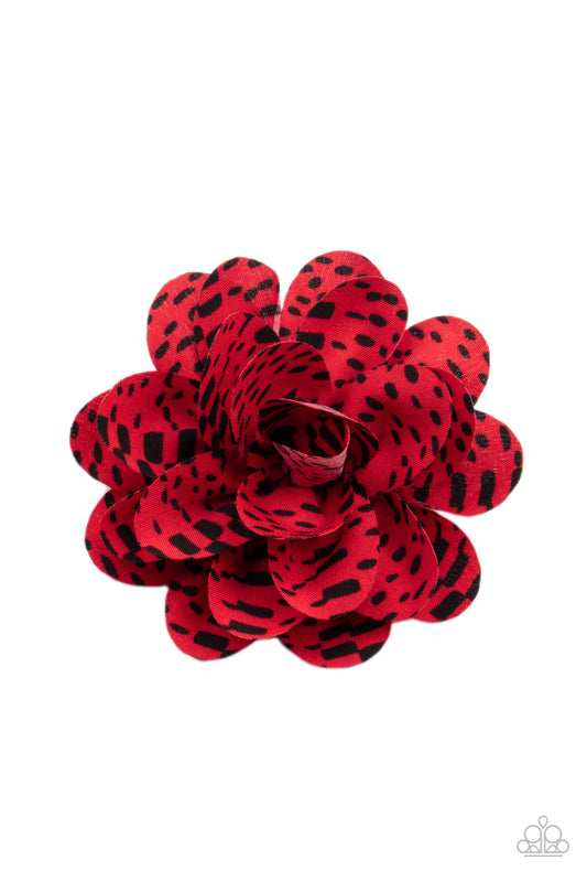 Paparazzi Accessories: Patterned Paradise - Red Hair Clip