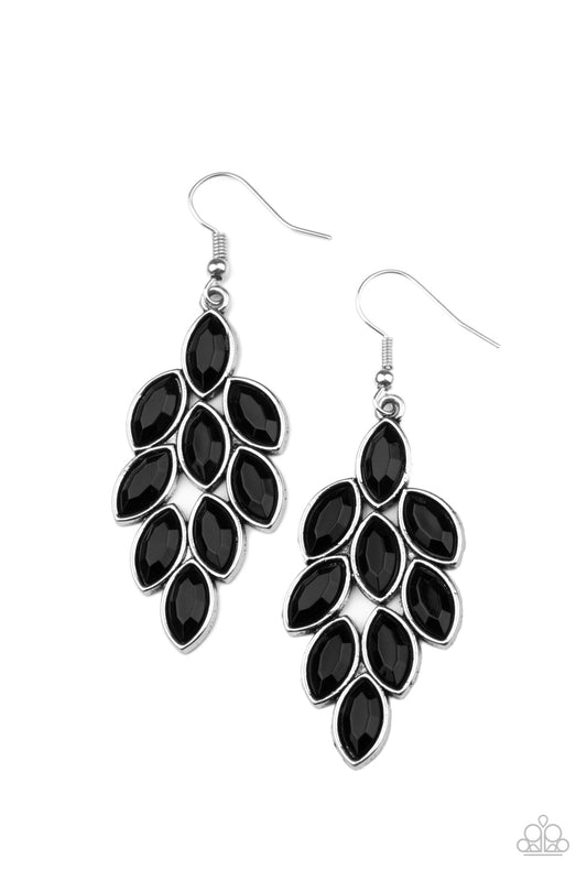 Paparazzi Accessories: Flamboyant Foliage - Black Earring