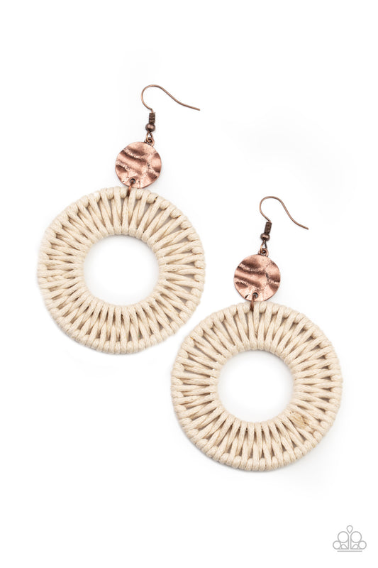 Paparazzi Accessories: Total Basket Case - Copper Earring