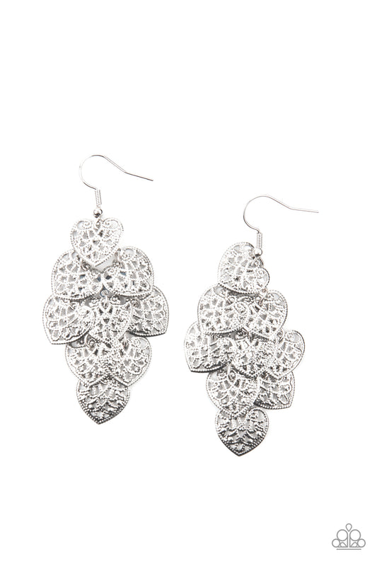 Paparazzi Accessories: Shimmery Soulmates - Silver Earring