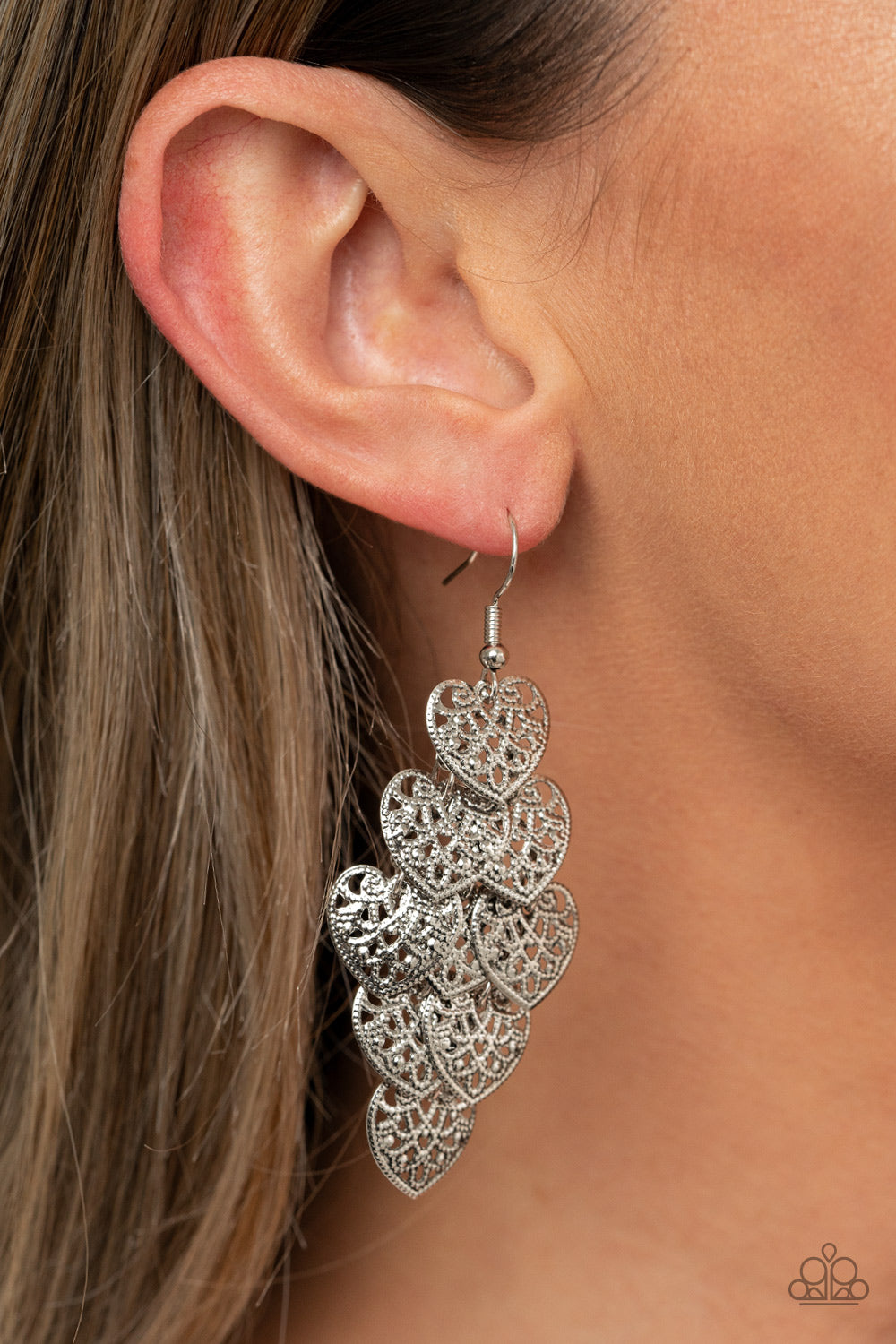 Paparazzi Accessories: Shimmery Soulmates - Silver Earring