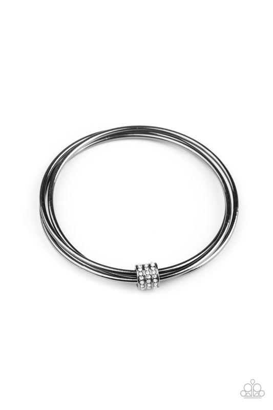 Paparazzi Accessories: Roll Out The Rhinestones - Black Bracelet
