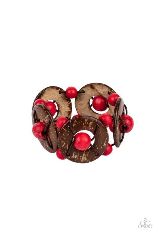 Paparazzi Accessories: Island Adventure - Red Bracelet