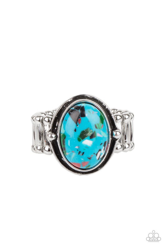 Paparazzi Accessories: Terrifically Terrazzo - Blue Ring