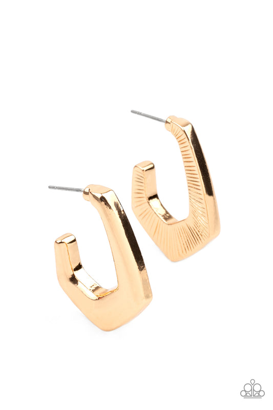 Paparazzi Accessories: On The Hook - Gold Earring