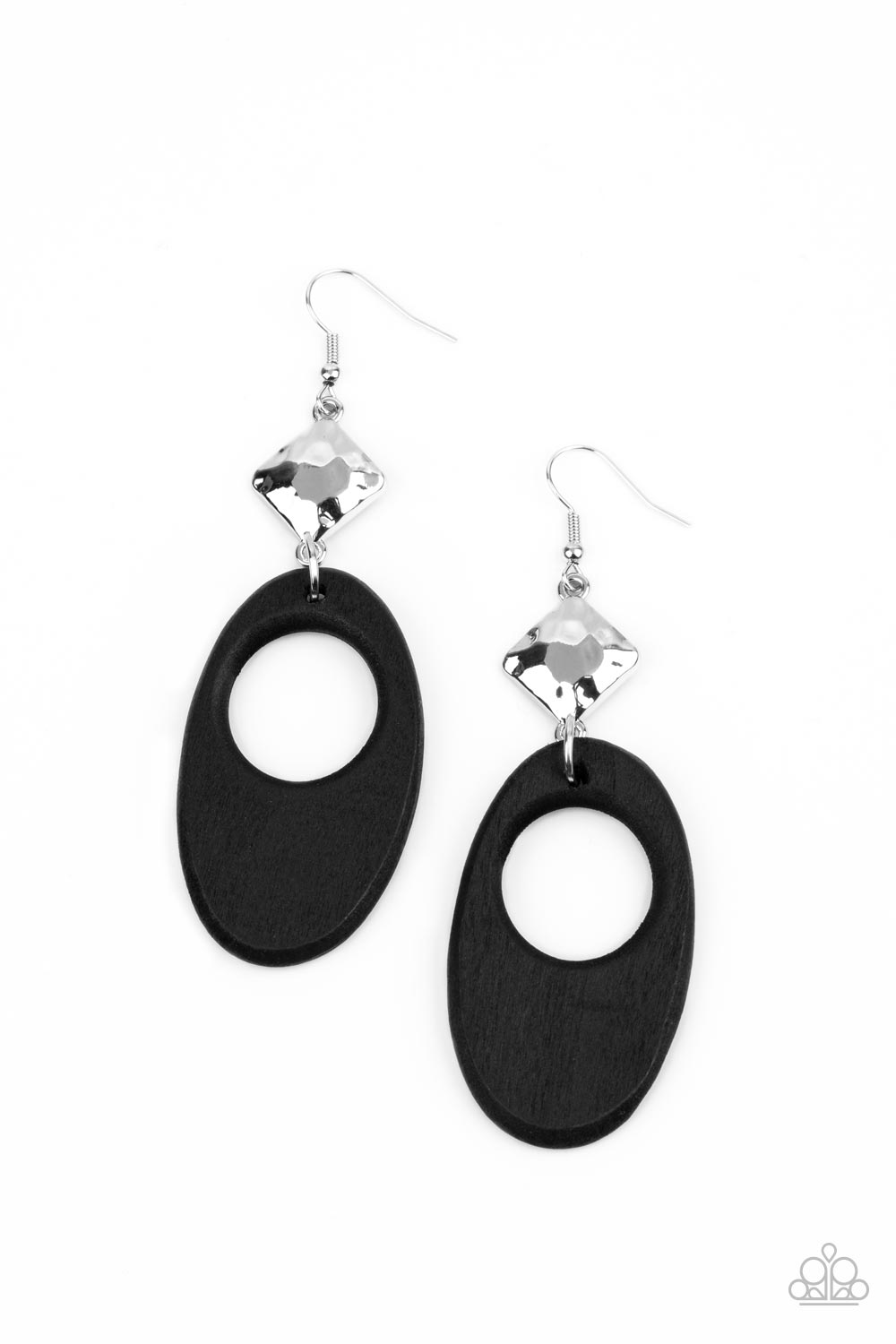 Paparazzi Accessories: Retro Reveal - Black Earring