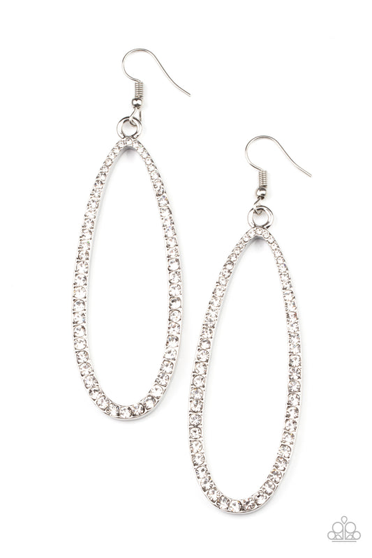 Paparazzi Accessories: Dazzling Decorum - White Earring