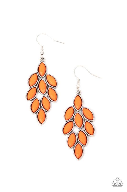 Paparazzi Accessories: Flamboyant Foliage - Orange Earring