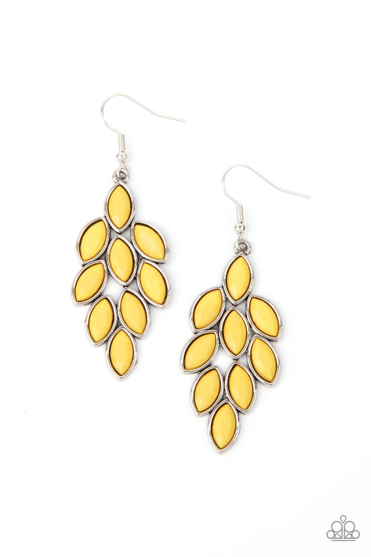 Paparazzi Accessories: Flamboyant Foliage - Yellow Earring