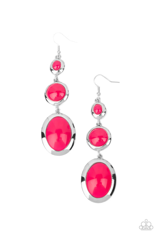 Paparazzi Accessories: Retro Reality - Pink Earring