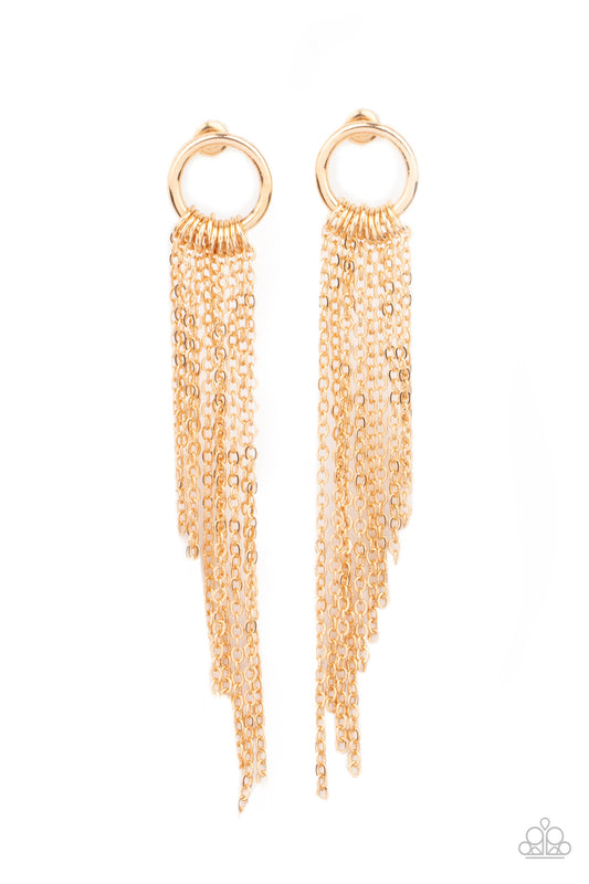 Paparazzi Accessories: Divinely Dipping - Gold Earring
