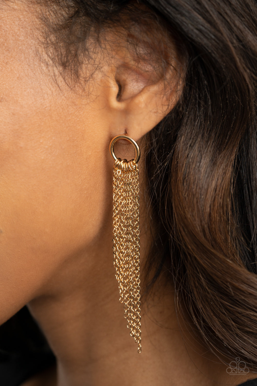 Paparazzi Accessories: Divinely Dipping - Gold Earring