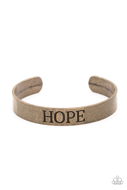 Paparazzi Accessories: Hope Makes The World Go Round - Brass Bracelet