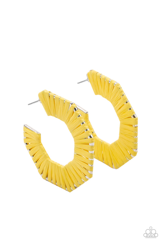 Paparazzi Accessories: Fabulously Fiesta - Yellow Earring