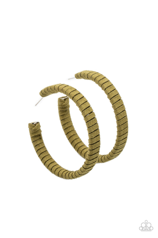 Paparazzi Accessories: Suede Parade - Green Earring