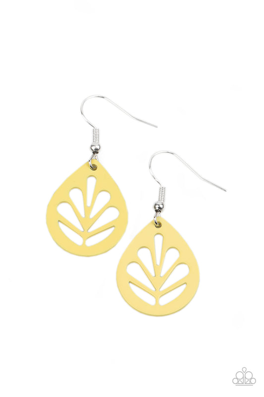 Paparazzi Accessories: LEAF Yourself Wide Open - Yellow Earring