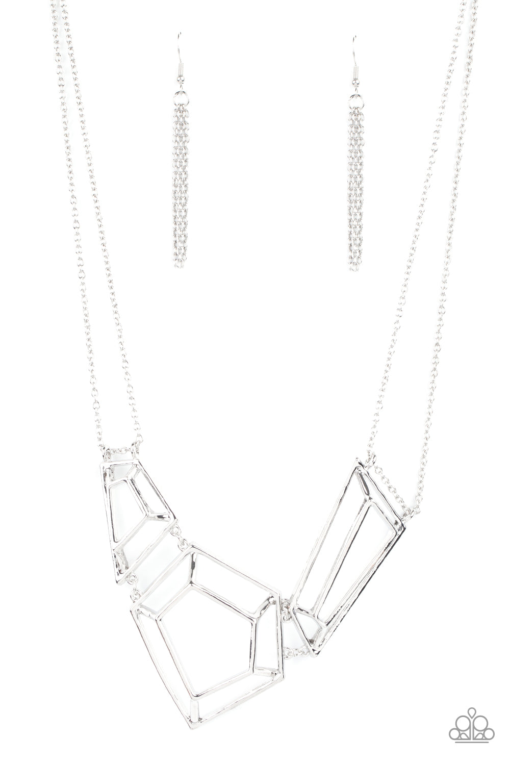 Paparazzi Accessories: 3-D Drama - Silver Necklace