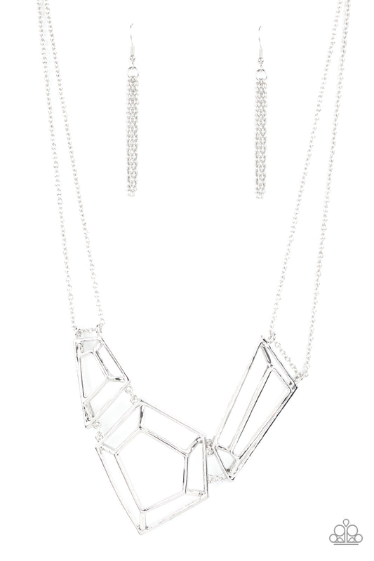 Paparazzi Accessories: 3-D Drama - Silver Necklace