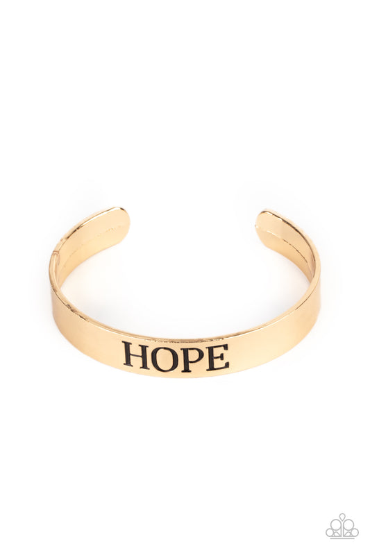 Paparazzi Accessories: Hope Makes The World Go Round - Gold Bracelet