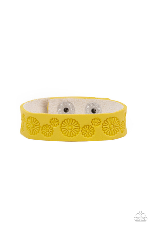 Paparazzi  Accessories: Follow The Wildflowers - Yellow Bracelet