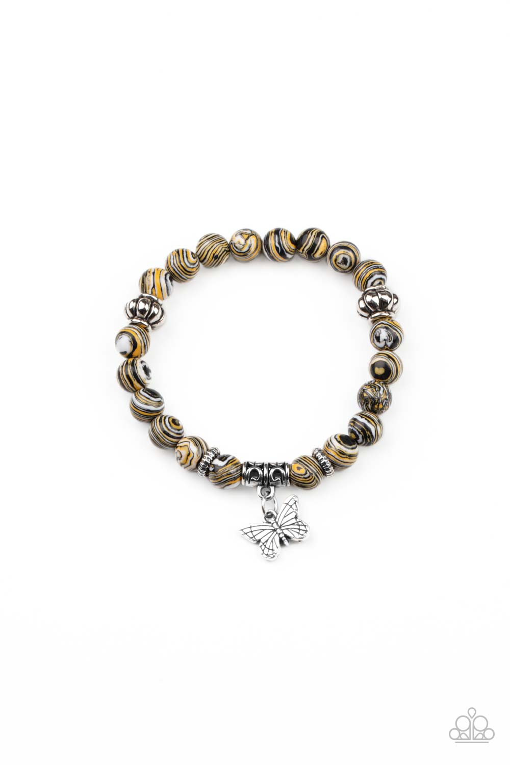 Paparazzi Accessories: Butterfly Wishes - Yellow Bracelet