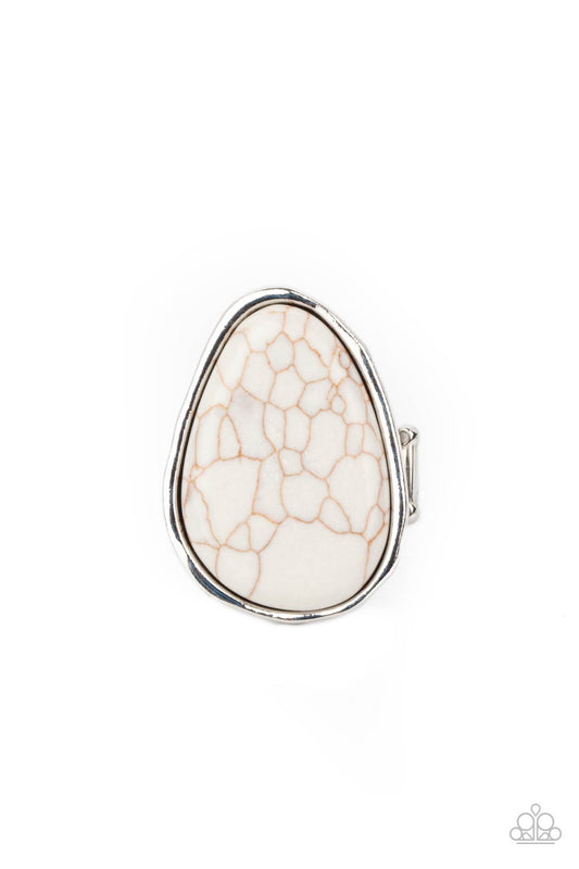 Paparazzi Accessories: Marble Mecca - White Ring