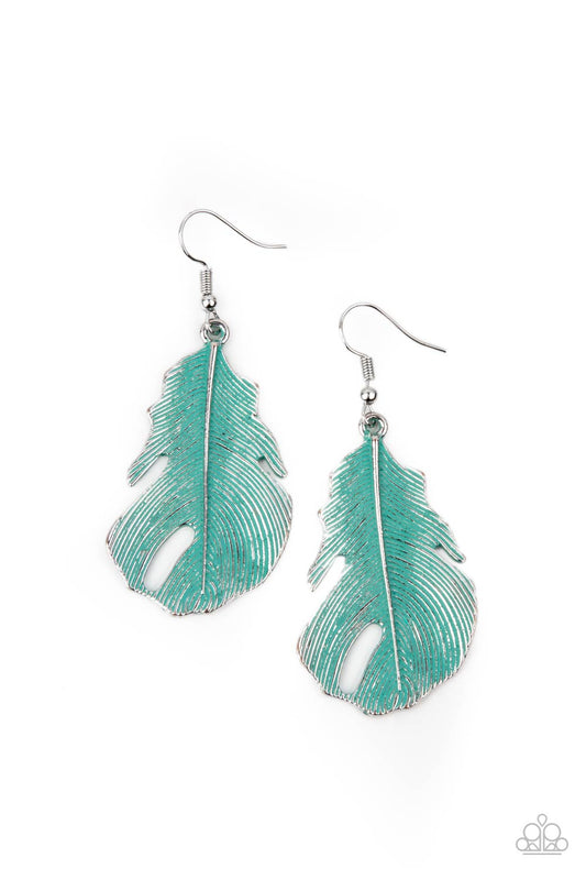 Paparazzi Accessories: Heads QUILL Roll - Blue Earring