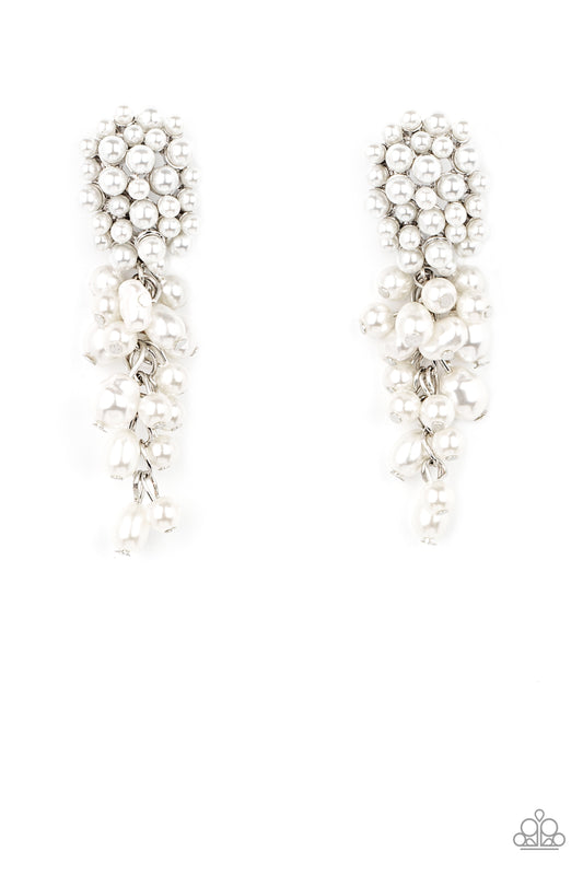 Paparazzi Accessories: Fabulously Flattering - White Earring