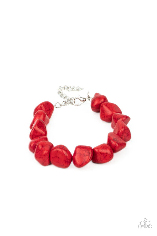 Paparazzi Accessories: Prehistoric Paradise - Red Bracelet
