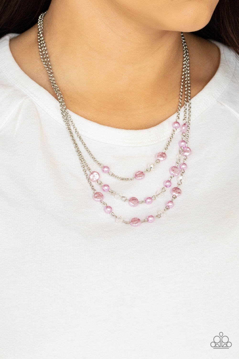 Paparazzi Accessories: Let The Record GLOW - Purple Necklace
