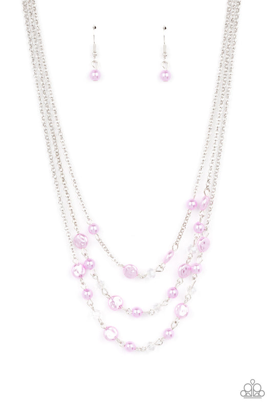 Paparazzi Accessories: Let The Record GLOW - Purple Necklace