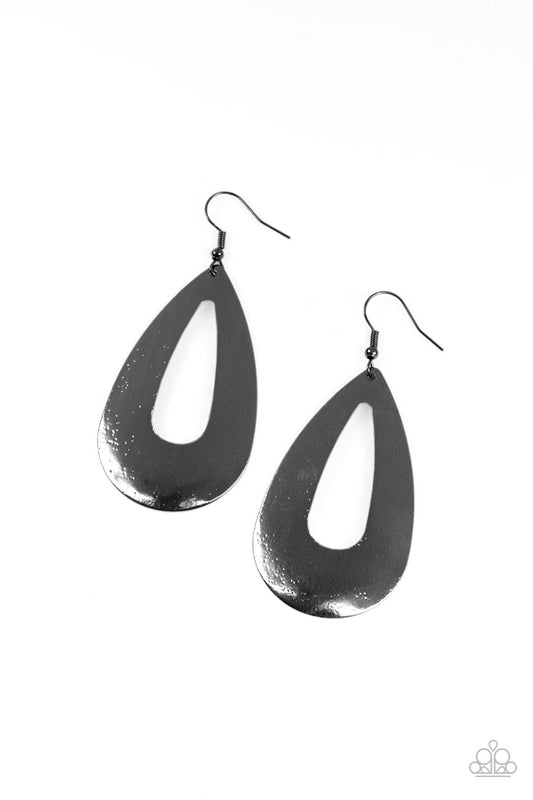 Paparazzi Accessories: Hand It OVAL! - Black Earring