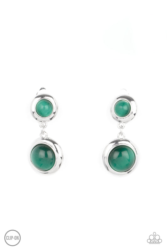 Paparazzi Accessories: Subtle Smolder - Green Earring