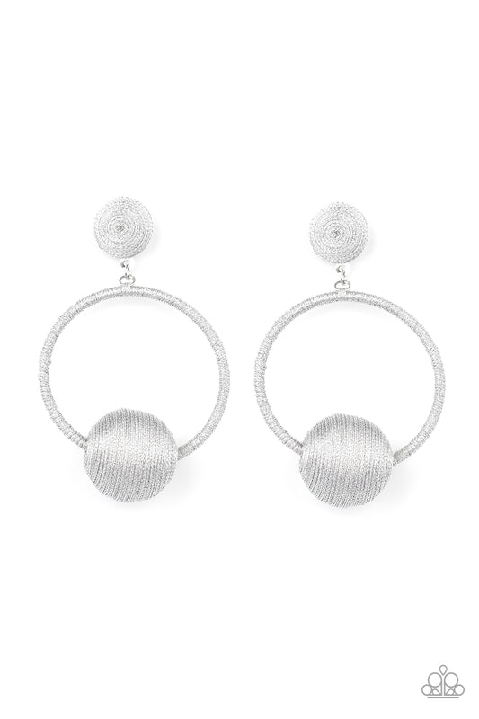 Paparazzi Accessories: Social Sphere - Silver Earring