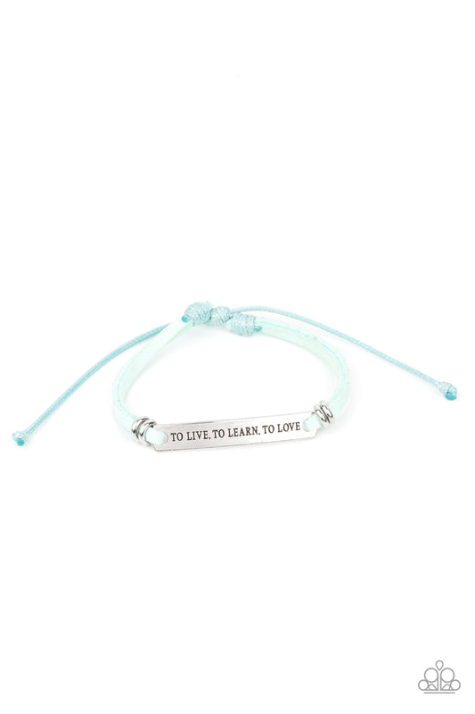 Paparazzi Accessories: To Live, To Learn, To Love - Blue Bracelet