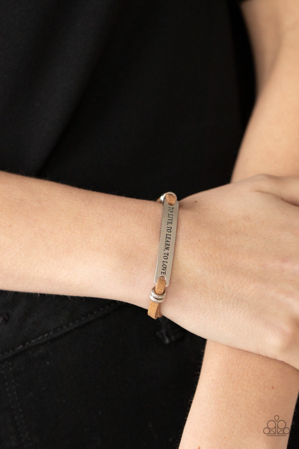 Paparazzi Accessories: To Live, To Learn, To Love - Brown Bracelet