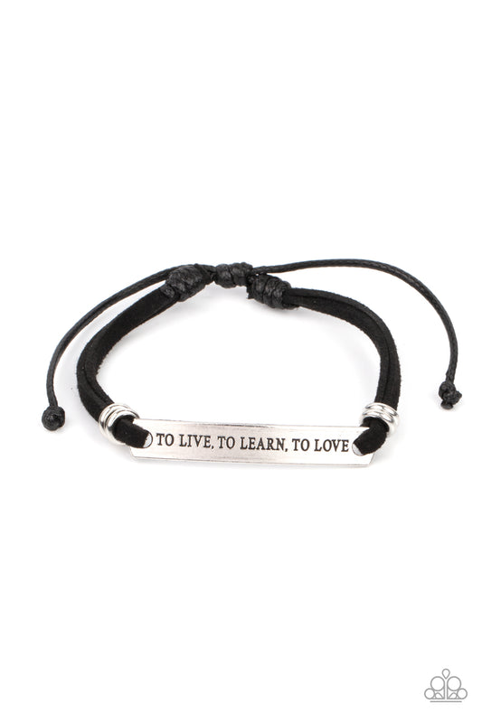 Paparazzi Accessories: To Live, To Learn, To Love - Black Bracelet